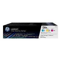 HP 126A (CF341A) 3-pack Cyan/Magenta/Yellow Origin LaserJet Toner Cartridge