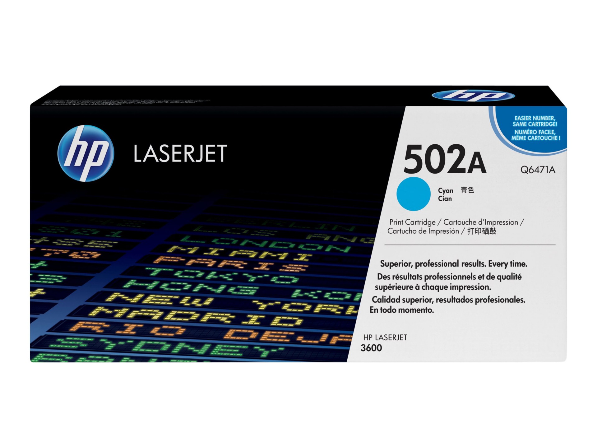 HP 502A (Q6471AG) Cyan Original LaserJet Toner Cartridge for US Government