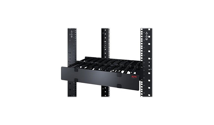 APC Horizontal Cable Manager Single-Sided with Cover - rack cable managemen