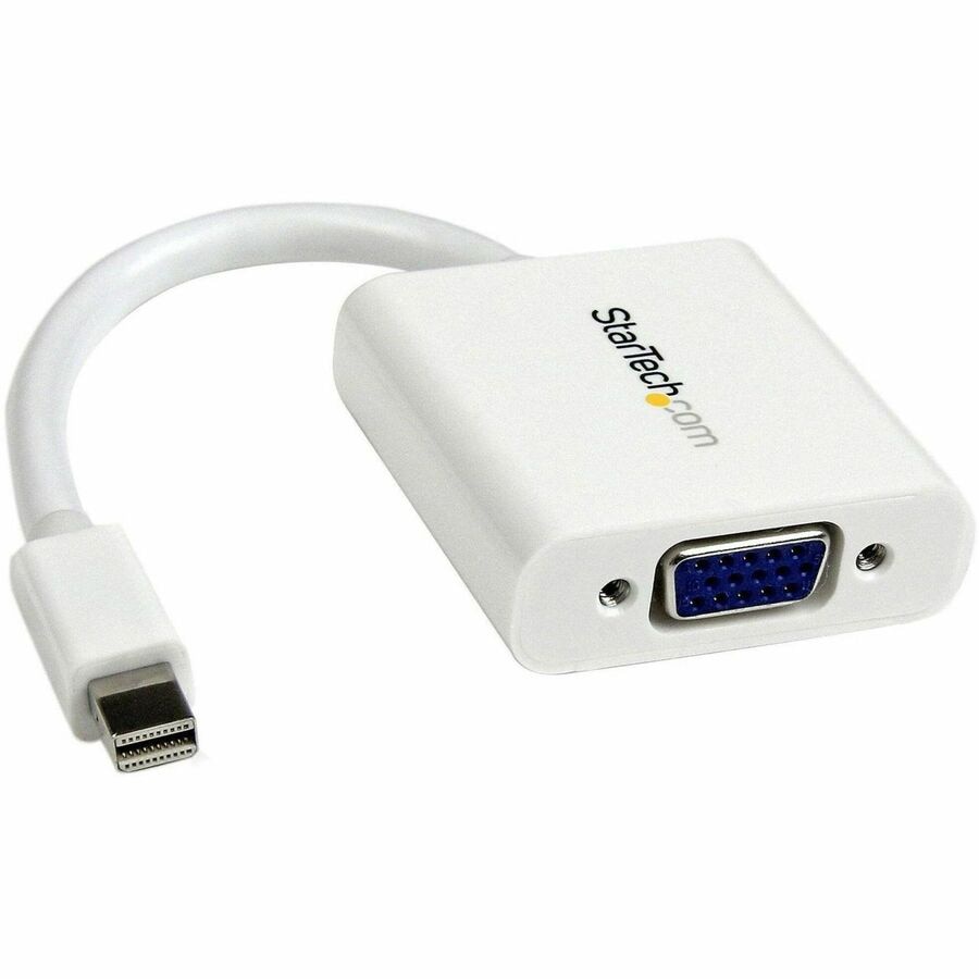 StarTech.com Mini DisplayPort to VGA Adapter - Active mDP to VGA Video Converter, mDP to VGA Monitor Adapter - White