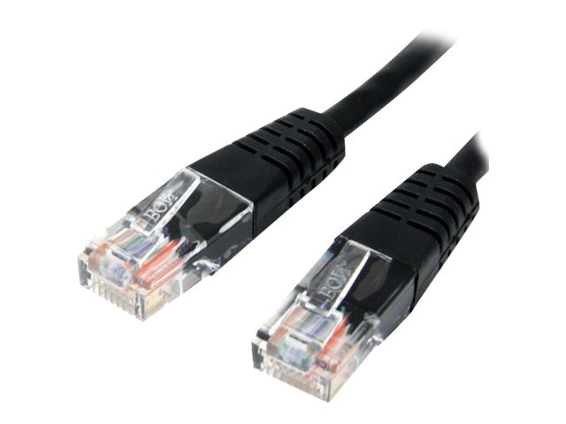 StarTech.com Cat5e Ethernet Cable 15 ft Black - Cat 5e Molded Patch Cable