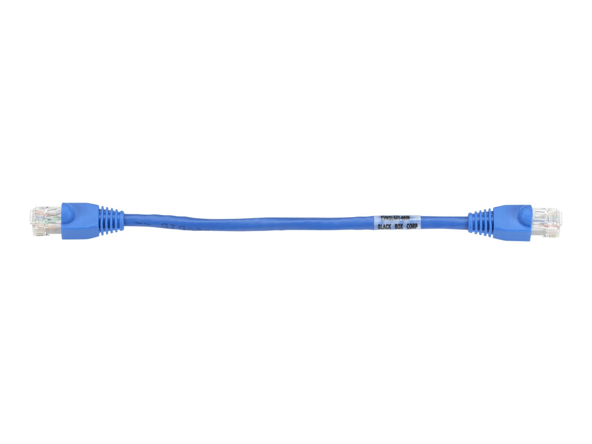 Black Box SpaceGAIN Reduced-Length - patch cable - 9 in - blue