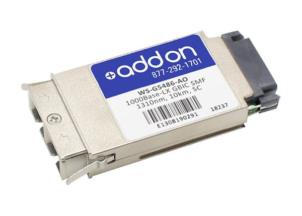 AddOn Cisco WS-G5486 Compatible GBIC Transceiver - GBIC transceiver module - GigE