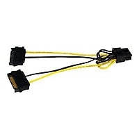 StarTech.com 6in SATA Power to 8 Pin PCIe Video Card Power Cable Adapter