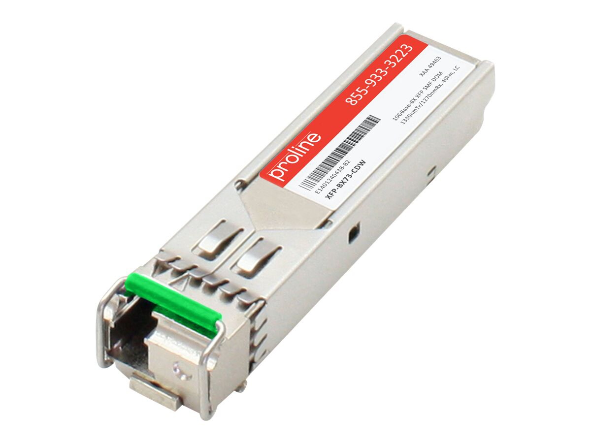 Proline MSA Compliant 10GBase-BX XFP TAA Compliant Transceiver - XFP transceiver module - 10 GigE - TAA Compliant