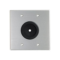 C2G 1.5in Grommet Cable Pass Through Double Gang Wall Plate - Brushed Aluminum
