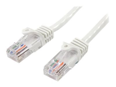 StarTech.com Cat5e Ethernet Cable 25 ft White - Cat 5e Snagless Patch Cable