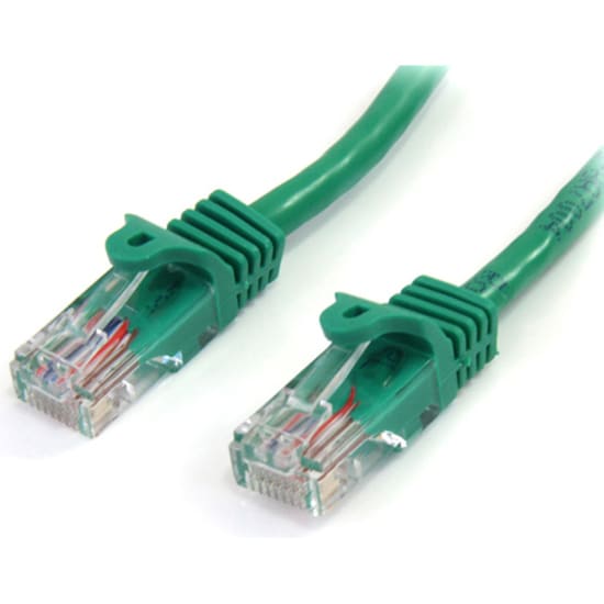 StarTech.com 15ft Green CAT5e Cable - Snagless CAT5e Patch Cord Network Cab
