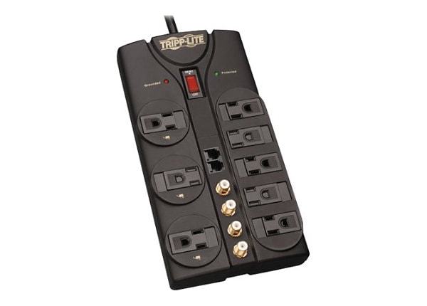 Tripp Lite A/V Surge Protector RJ11 Coax 8 Outlet 10ft Cord 3240 Joule