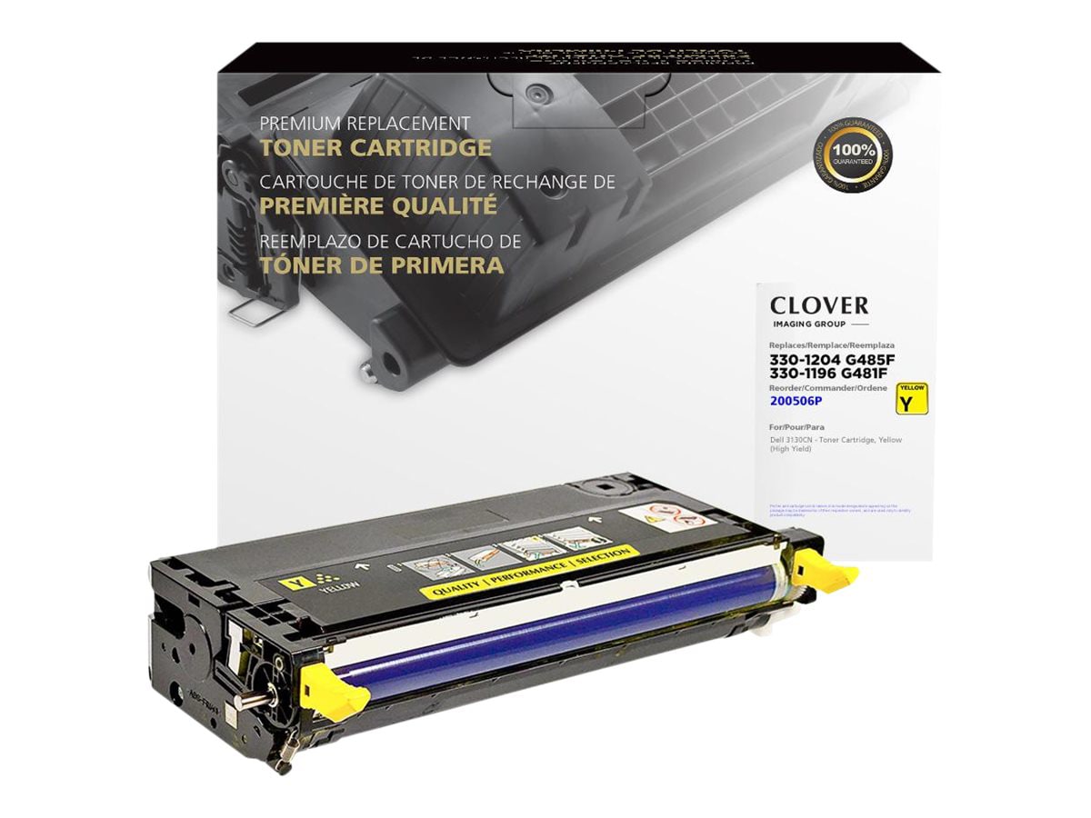 Clover Remanufactured Toner for Dell 3130CN, Yellow, 9,000 page yield