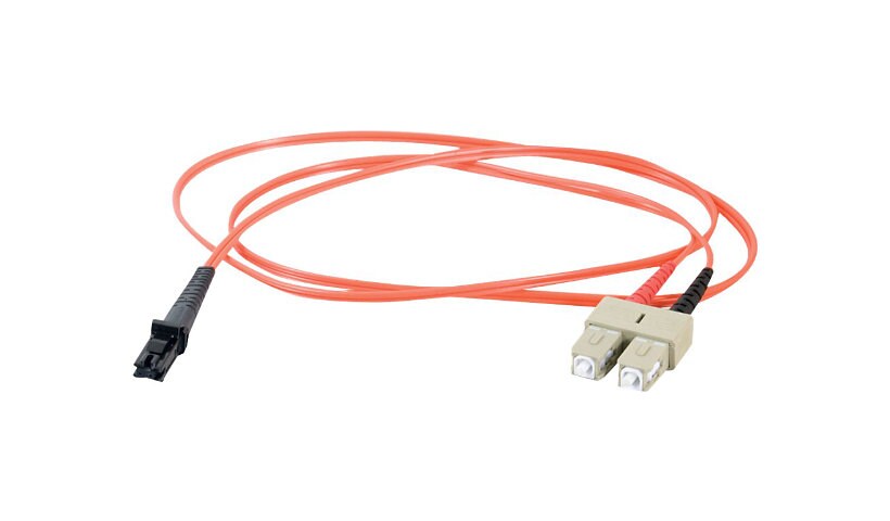 C2G 15m MTRJ-SC 62.5/125 OM1 Duplex Multimode PVC Fiber Optic Cable - Orang