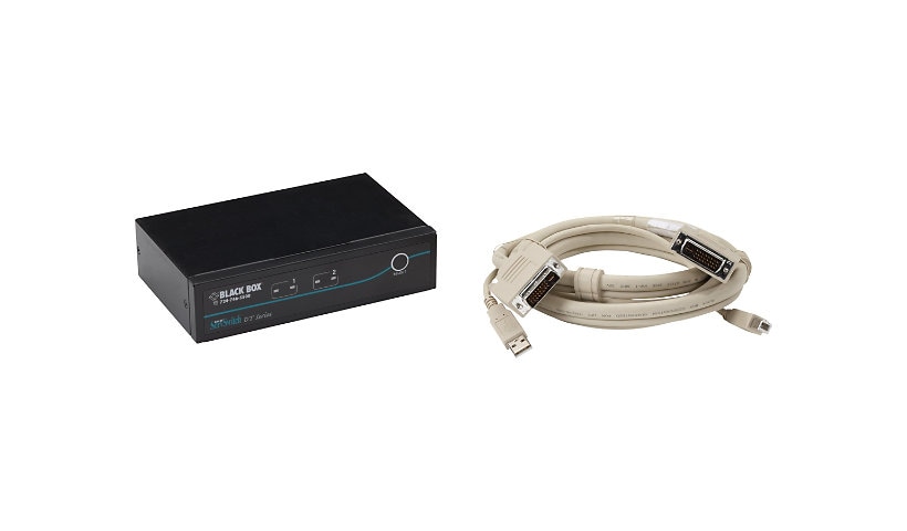 Black Box ServSwitch DT DVI with Emulated USB Keyboard/Mouse Kit - KVM switch - 2 ports - TAA Compliant