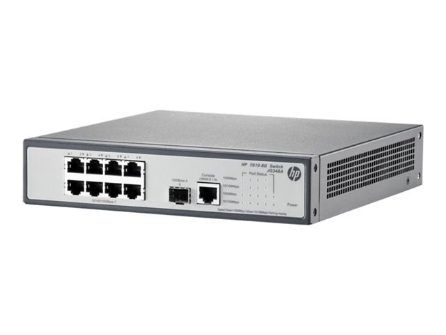 HP 1910-8G Switch - switch - 8 ports - managed - rack-mountable