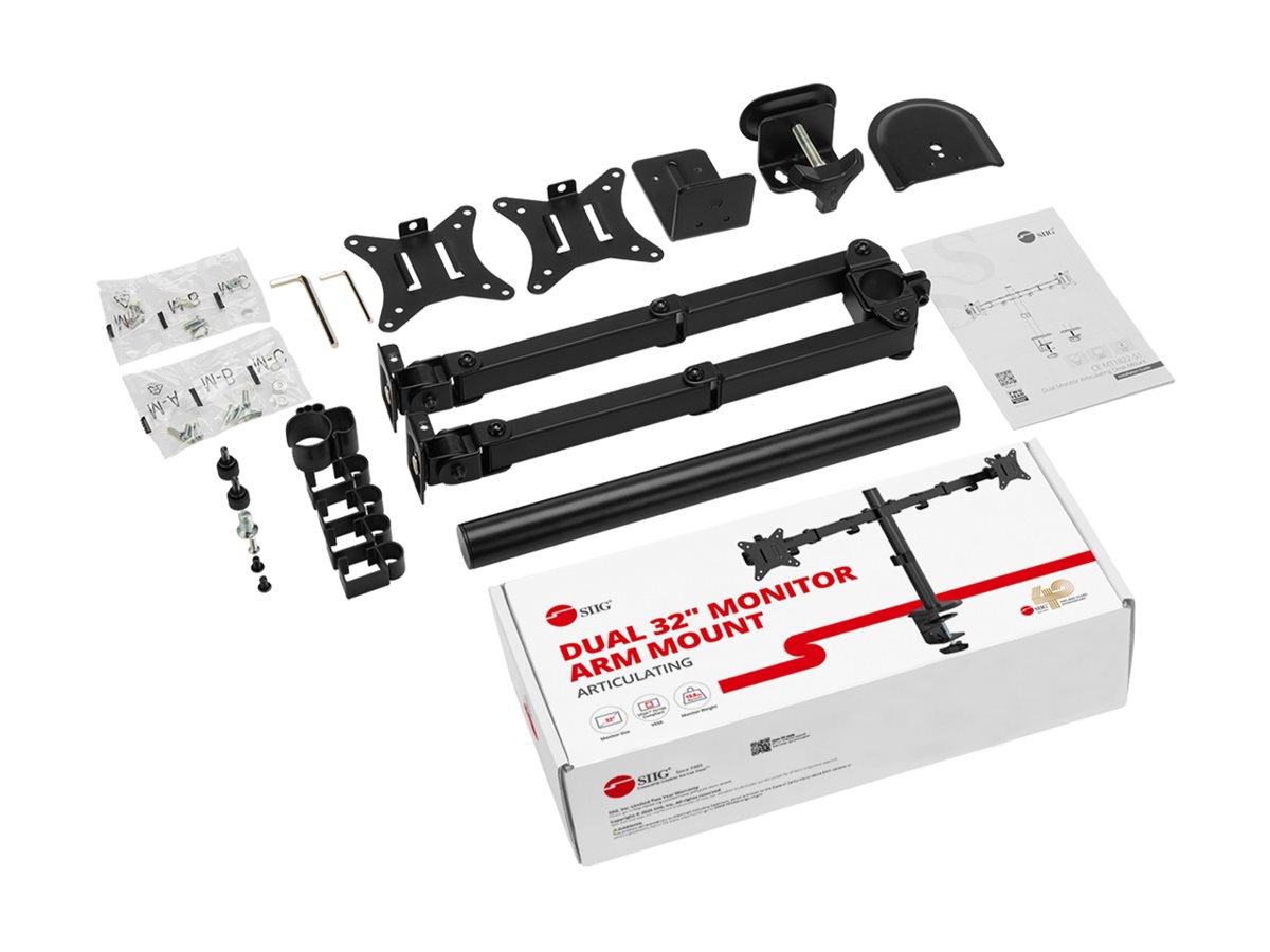 Thumbnail 4 of 11 for SIIG Articulating Dual Monitor Mount - 17-32 INCH