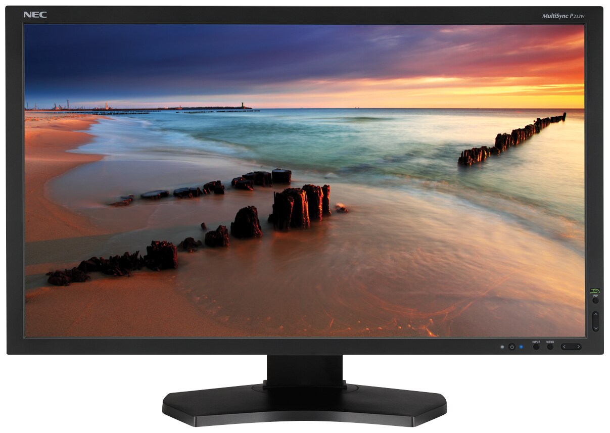 NEC MultiSync P232W-BK - LED monitor - Full HD (1080p) - 23"