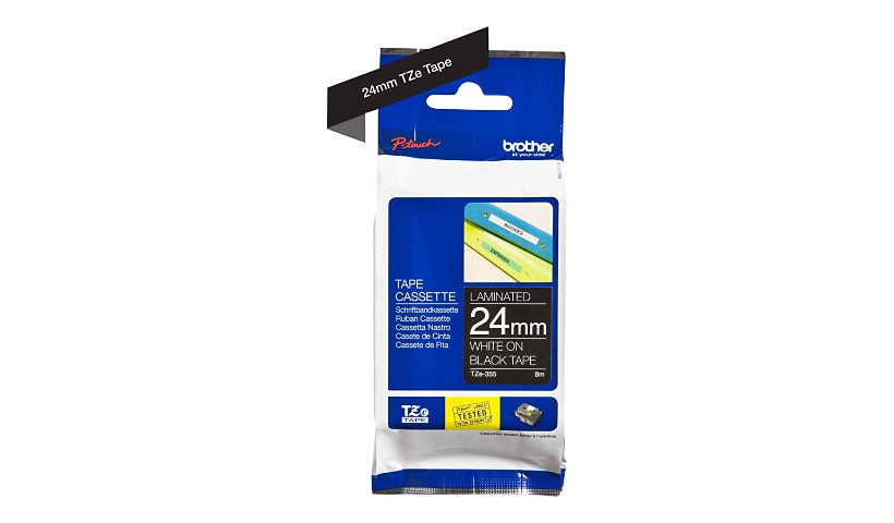 Brother TZe-355 - laminated tape - 1 cassette(s) - Roll (2.4 cm x 8 m)