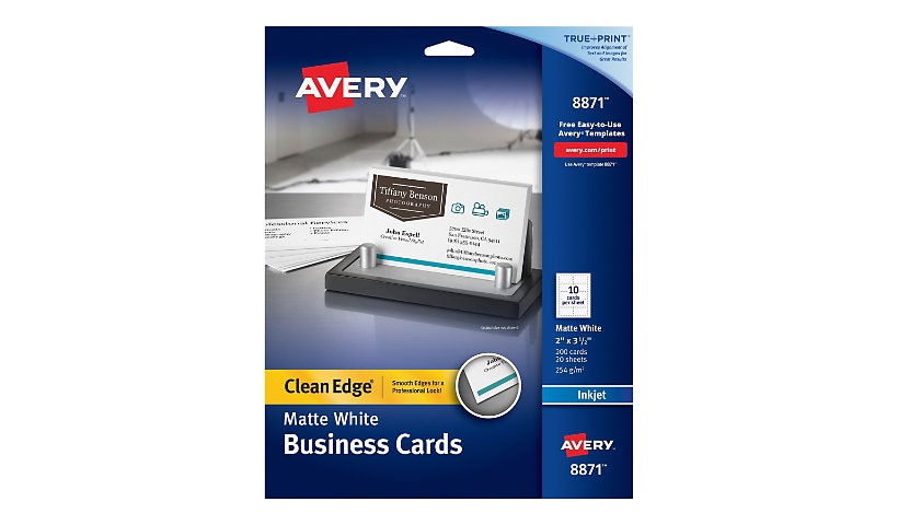 Avery Ink Jet Clean Edge Business Cards