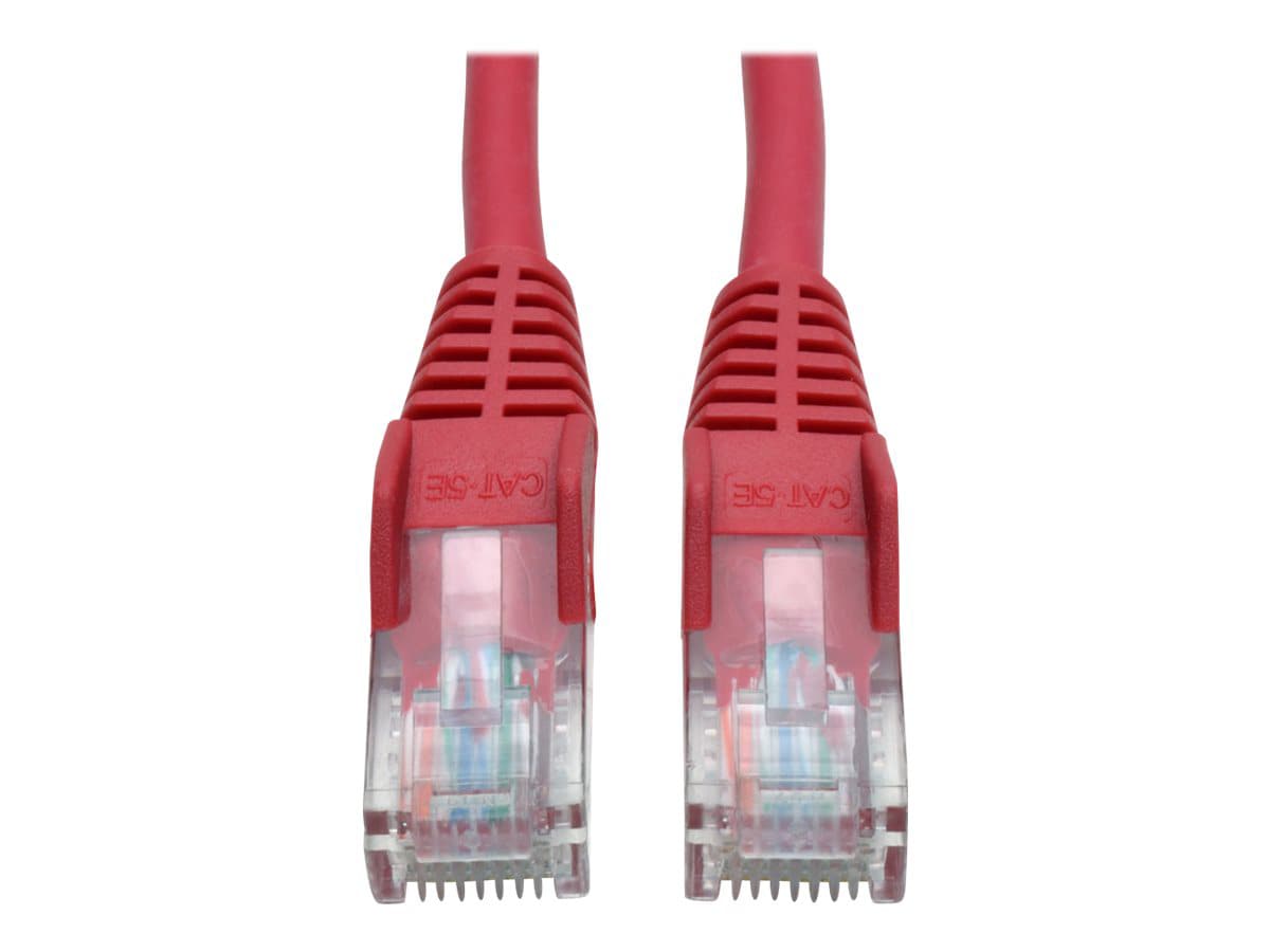 Eaton Tripp Lite Series Cat5e 350 MHz Snagless Molded (UTP) Ethernet Cable (RJ45 M/M), PoE - Red, 7 ft. (2.13 m) - patch