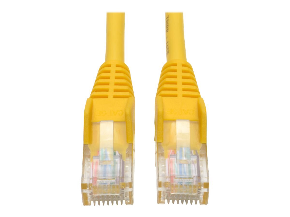 Eaton Tripp Lite Series Cat5e 350 MHz Snagless Molded (UTP) Ethernet Cable (RJ45 M/M), PoE - Yellow, 15 ft. (4.57 m) -