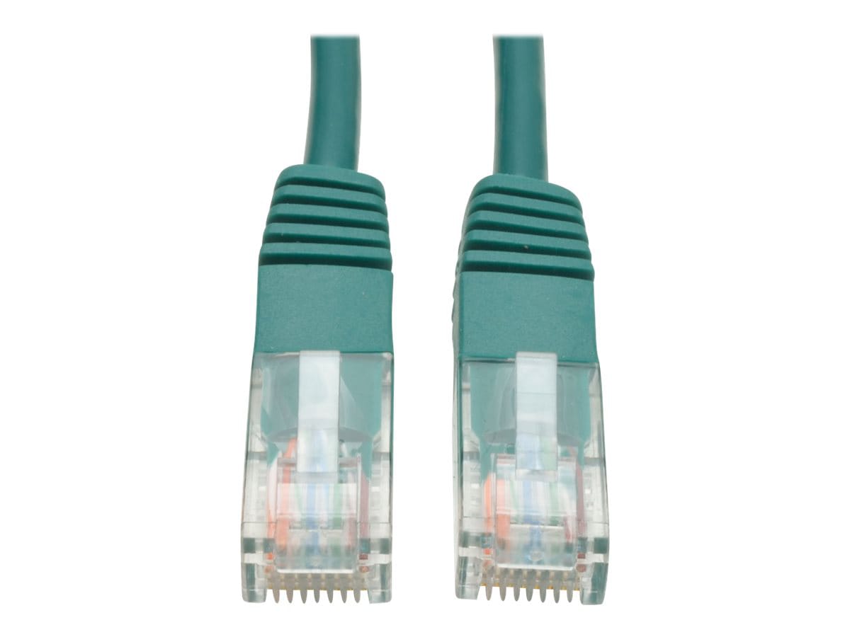 Eaton Tripp Lite Series Cat5e 350 MHz Molded (UTP) Ethernet Cable (RJ45 M/M), PoE - Green, 15 ft. (4.57 m) - patch cable