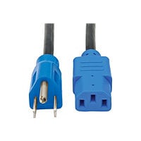 Tripp Lite Computer Power Extension Cord 10A 18AWG 5-15P C13 Blue Plugs 4'
