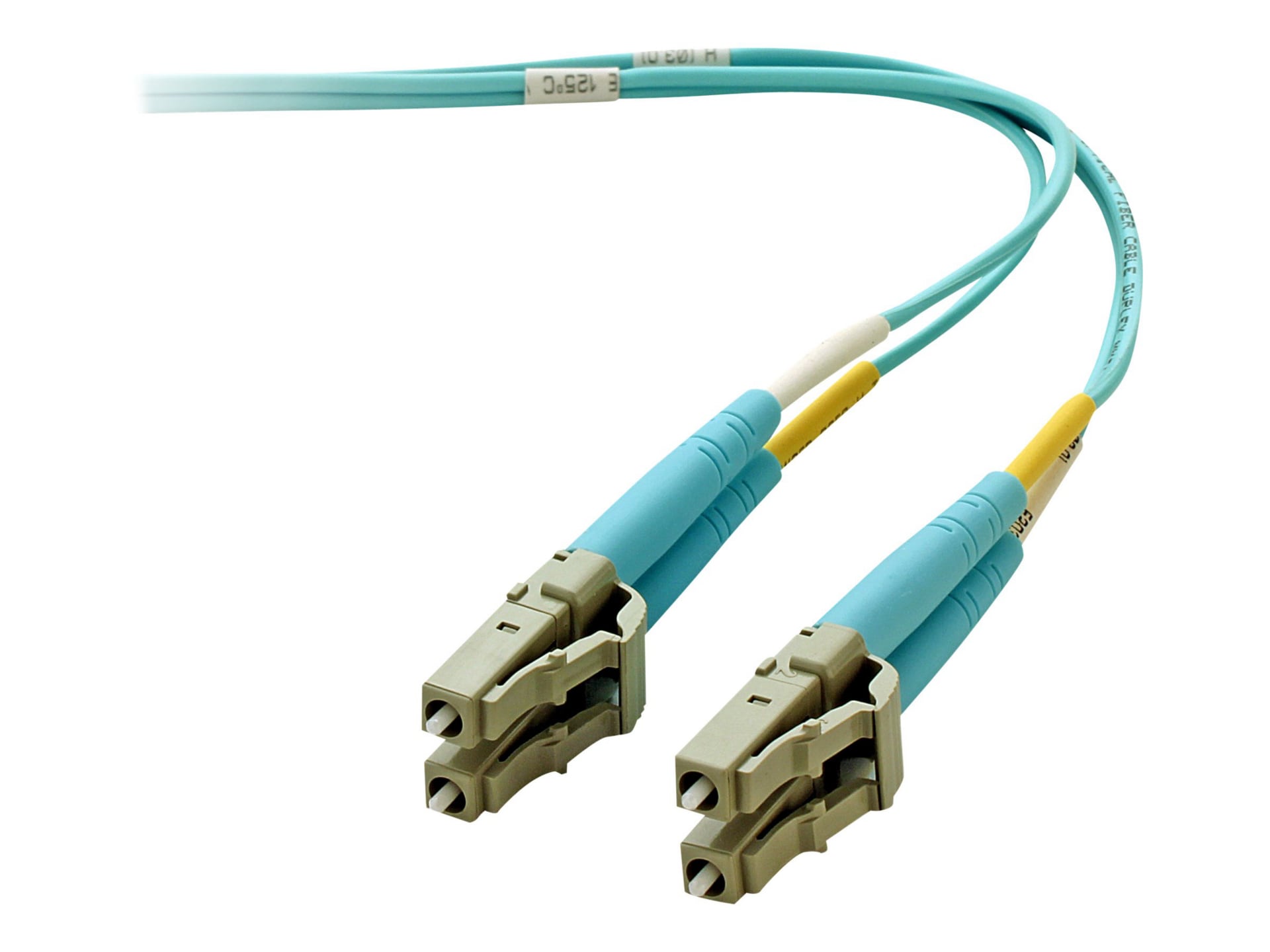 BELKIN 2M 10Gb/100Gb Duplex Multimode 50/125 OM4 Fiber Cable LC/LC Aqua 6ft
