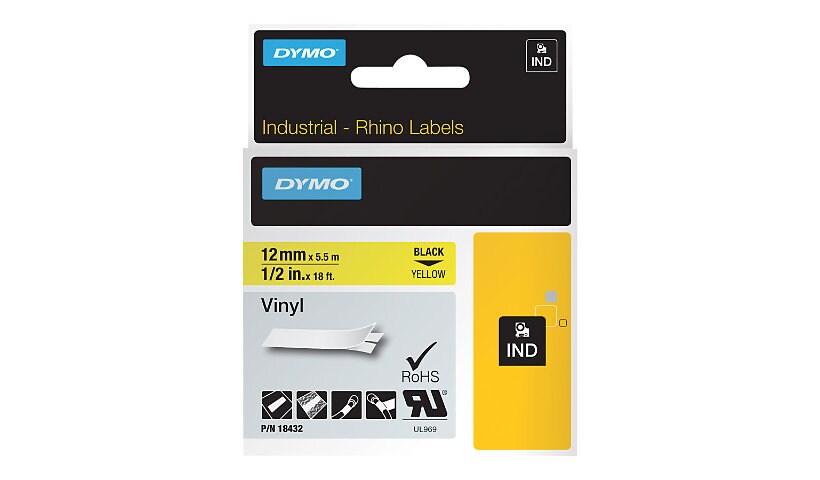 DYMO RhinoPRO - tape - 1 cassette(s) - Roll (1.2 cm x 5.5 m)