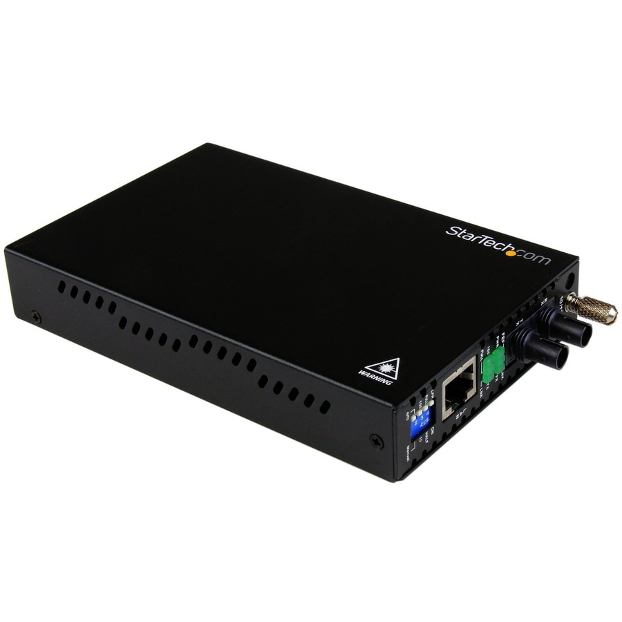 StarTech.com 10/100 Mbps Ethernet to Fiber Optic Media Converter - Steel - Chassis Mount - ST Multimode - 1310nm - TAA