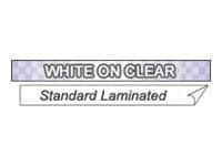 Brother 3/8" White on Clear Laminated Tape