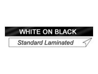 Brother 3/8" White on Black Laminated Tape (2 pack)