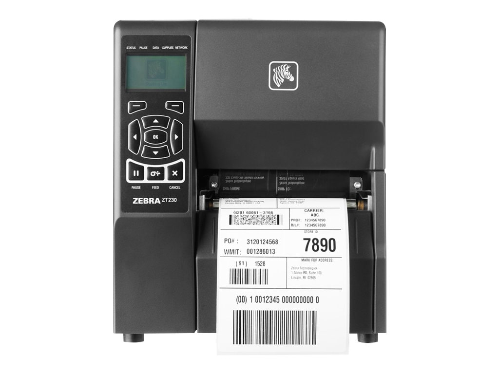Zebra ZT230 label printer B/W thermal transfer ZT23043-T01200FZ Thermal  Printers