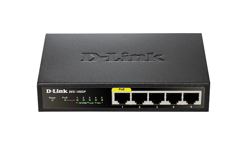 D-Link DES 1005P - switch - 5 ports - unmanaged