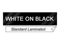Brother 1" White on Black Laminated Tape