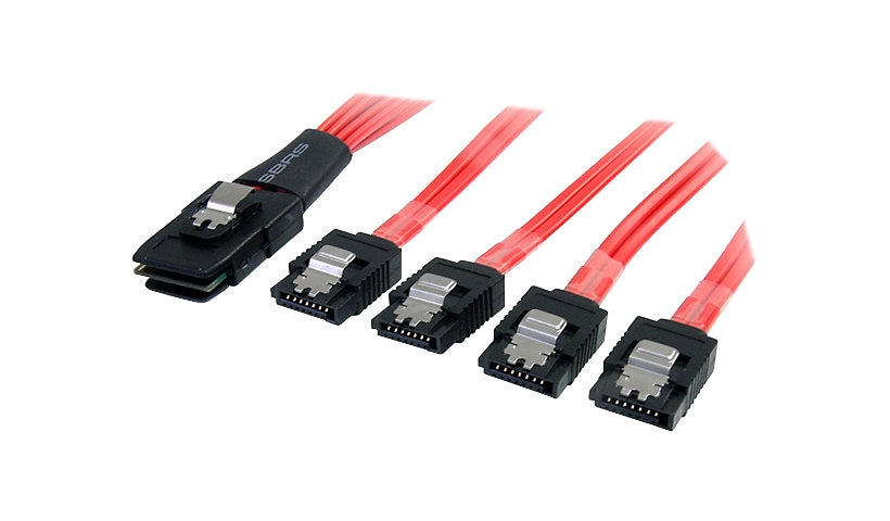 StarTech.com Serial Attached SCSI SAS Cable SFF-8087 4x Latching SATA