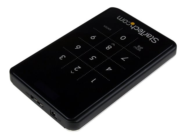 StarTech.com 2.5in Portable USB 3.0 Encrypted Hard Drive (HDD) Enclosure