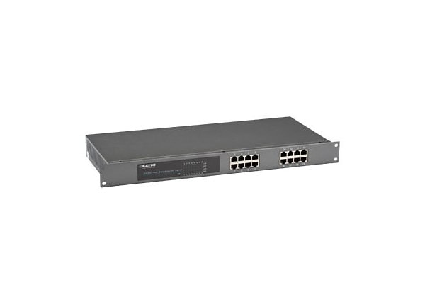 Black Box - switch - 16 ports - unmanaged - rack-mountable