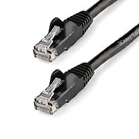 StarTech.com CAT6 Ethernet Cable 100' Black 650MHz PoE Snagless Patch Cord