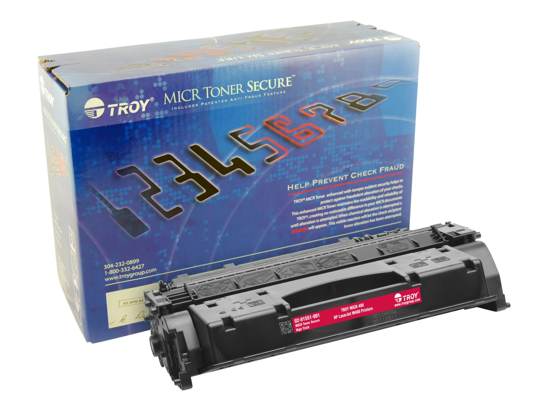 TROY MICR Toner Secure M401/M425MFP - High Yield - black - compatible - MICR toner cartridge (alternative for: HP
