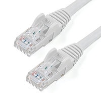 StarTech.com CAT6 Ethernet Cable 25' White 650MHz PoE Snagless Patch Cord