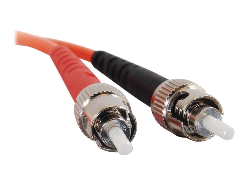 C2G ST-ST 62.5/125 OM1 Duplex Multimode Fiber Optic Cable (Plenum-Rated) -