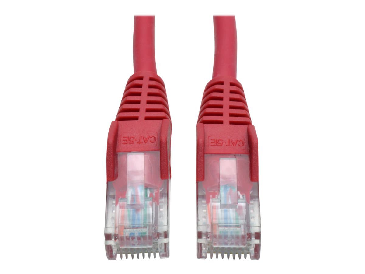 Eaton Tripp Lite Series Cat5e 350 MHz Snagless Molded (UTP) Ethernet Cable (RJ45 M/M), PoE - Red, 3 ft. (0.91 m) - patch