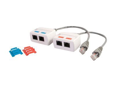 C2G RJ45 Network Splitter/Combiner Kit - network splitter - white