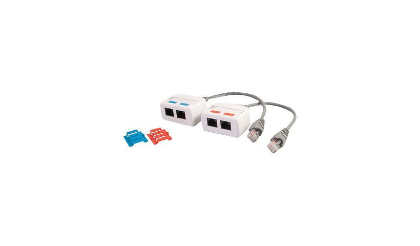 C2G RJ45 Network Splitter/Combiner Kit - network splitter - white