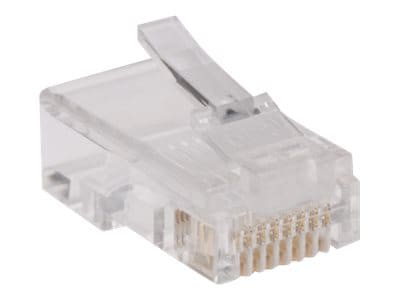 Tripp Lite RJ45 for Flat Solid / Standard Conductor 4-Pair Cat5e Cat5 Cable 100 Pack - network connector