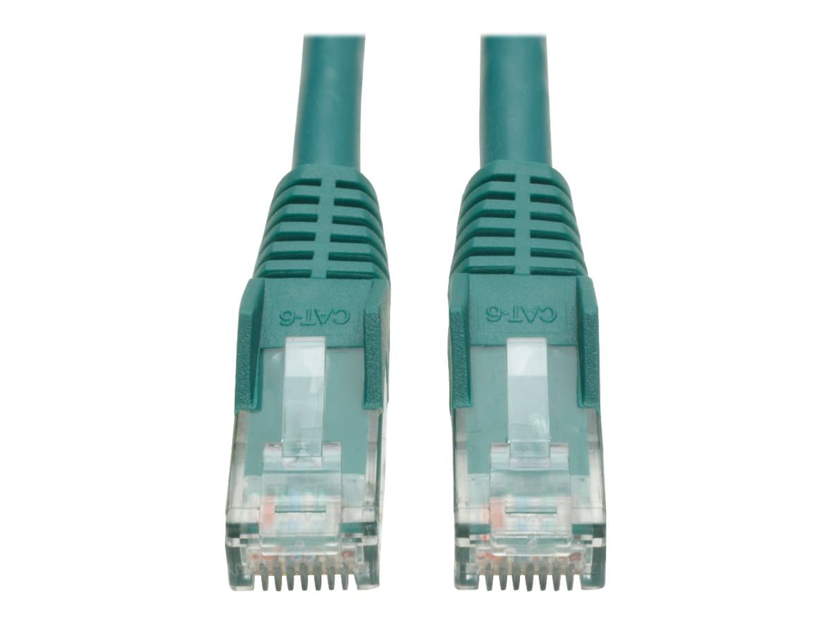 Tripp Lite Cat6 Gigabit Snagless Molded Patch Cable (RJ45 M/M) Green, 6'