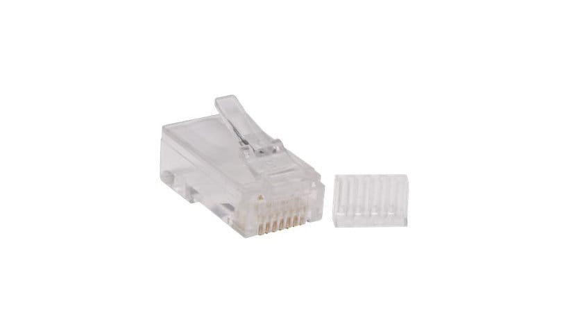 Tripp Lite Cat6 Gigabit RJ45 Modular Connector Plug w/ Load Bar 100 Pack - network connector