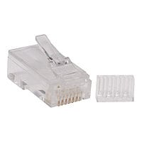 Tripp Lite Cat6 Gigabit RJ45 Modular Connector Plug w/ Load Bar 100 Pack - network connector