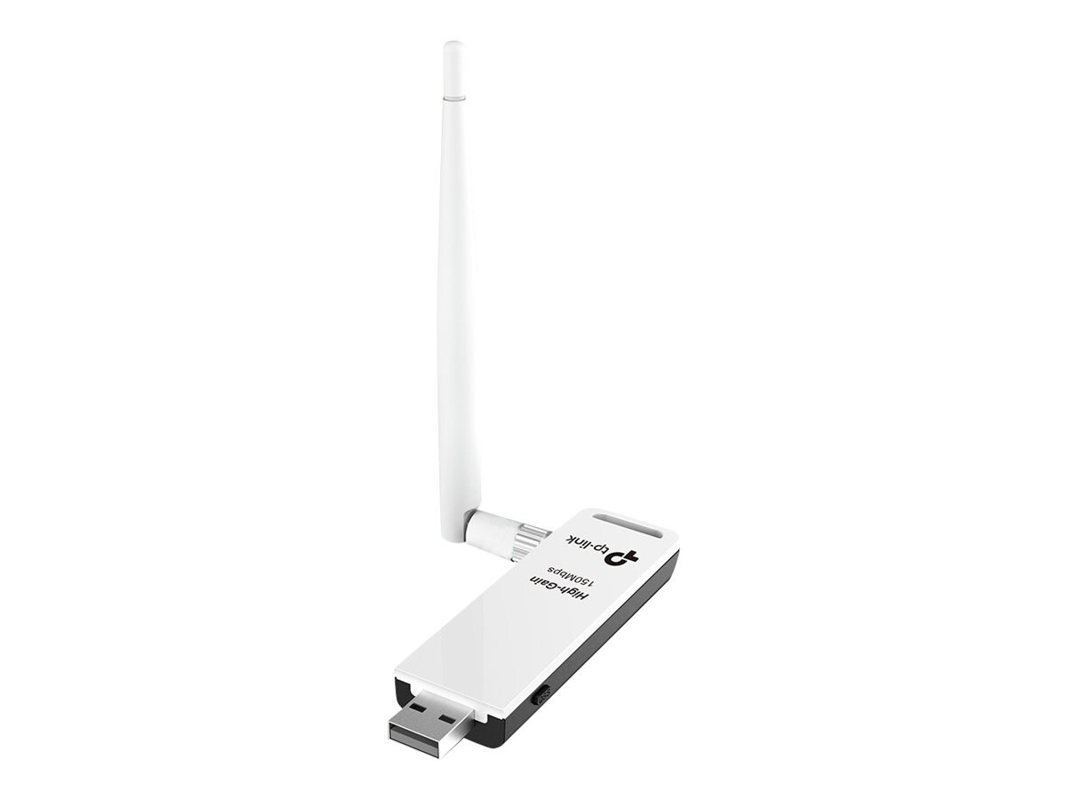 TP-LINK TL-WN722N Wireless N150 High Gain USB Adapter,150Mbps, w/4 dBi High Gain Detachable Antenna, IEEE 802.1b/g/n,