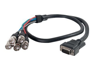 C2G Premium VGA Male to RGBHV (5-BNC) Male Video Cable - VGA cable - 3 ft