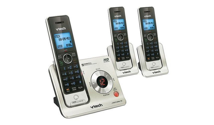 VTech LS6425-3 - cordless phone - answering system with caller ID/call waiting + 2 additional handsets